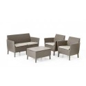 Keter Conjunto Lounge 2 Plazas SALEMO Cappuccino