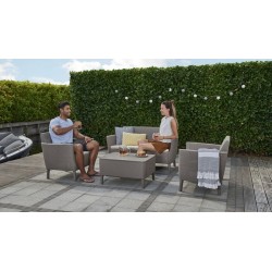 Keter Conjunto Lounge 2 Plazas SALEMO Cappuccino