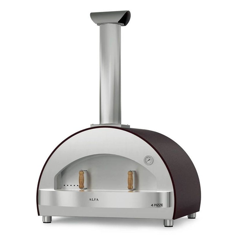 Alfapizza Forno per Pizza 4 PIZZE colore Grigio a Legna dadolo.com
