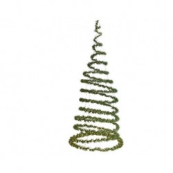 Árbol de Navidad espiral verde luminoso para colgar tenue 97 cm