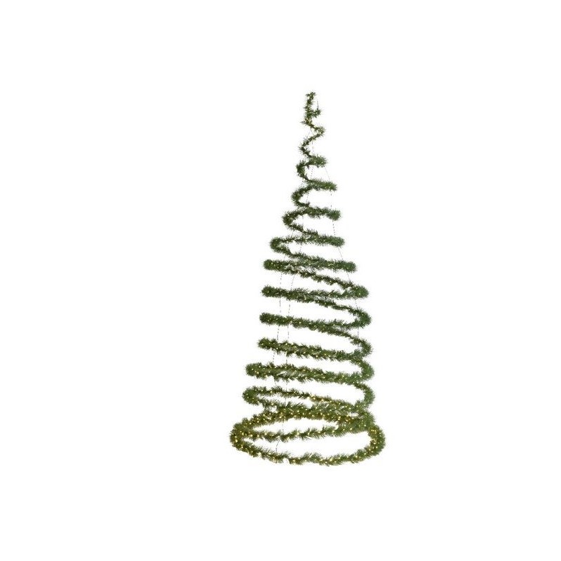Árbol de Navidad espiral verde luminoso para colgar tenue 97 cm Árbol de Navidad espiral verde luminoso para colgar tenue 97 cm
