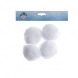 Globos de nieve Blanco dim 10 cm Caja de 4