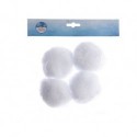 Globos de nieve Blanco dim 10 cm Caja de 4