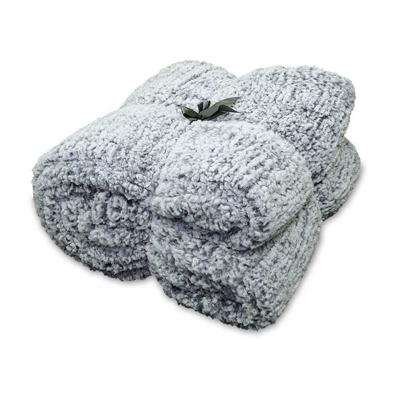 Manta Cuadros Knut 150 x 200 cm Color Azul Oscuro