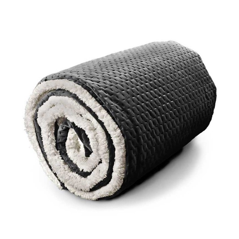 Manta a Cuadros Nora 150 x 200 cm Color Gris Oscuro