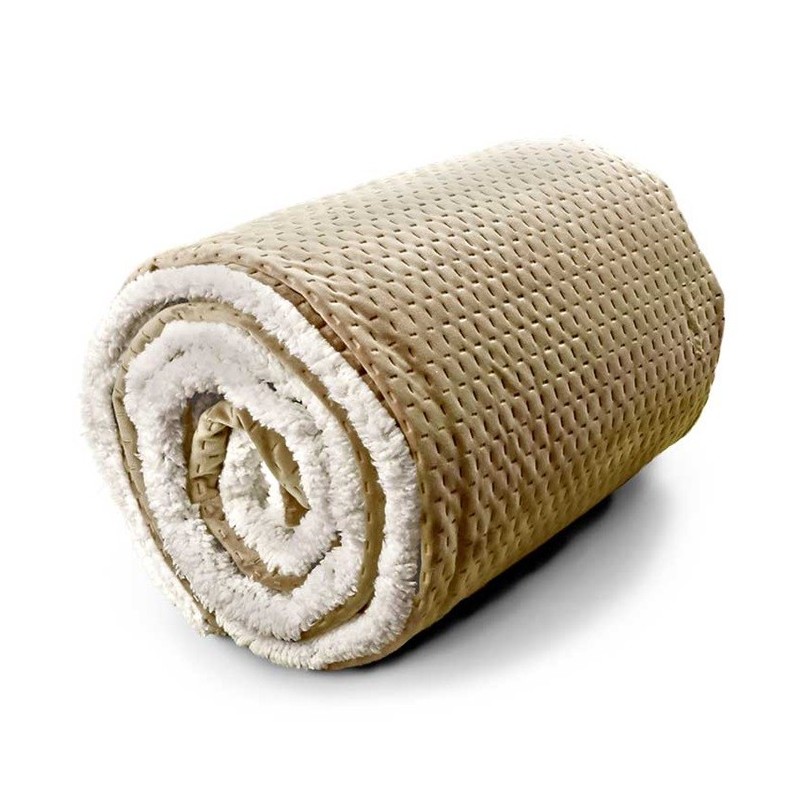 Manta a Cuadros Nora 150 x 200 cm Color Miel