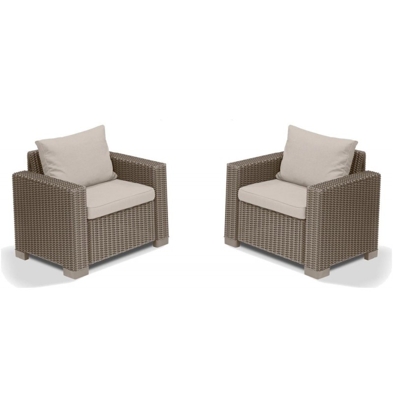 Keter 2 Butacas Con Reposabrazos CALIFORNIA Cappuccino