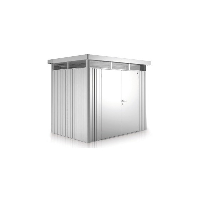 Caseta de jardín de metal HIGHLINE 3 con puerta batiente doble Biohort