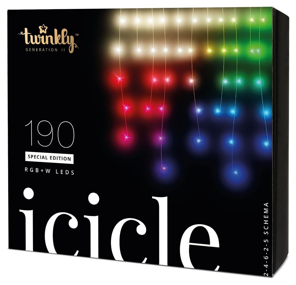 Luci Di Natale.Twinkly Icicle Luci Di Natale Smart 190 Led Rgbw 2019 Version Bt Wifi Dadolo Com