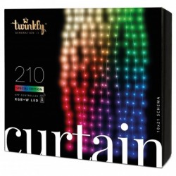 Twinkly CURTAIN Luces de Navidad Inteligentes 210 Led RGBW BT+WiFi