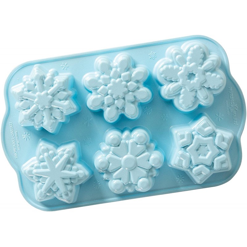 Moldes de copos de nieve congelados