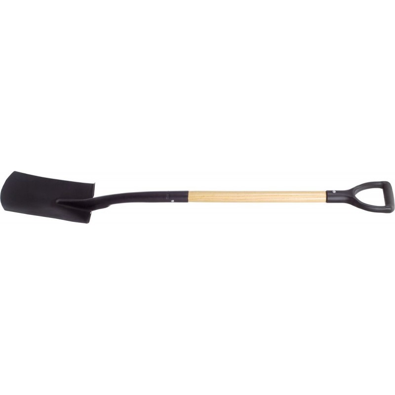 Stocker Wide steel spade with wooden handle