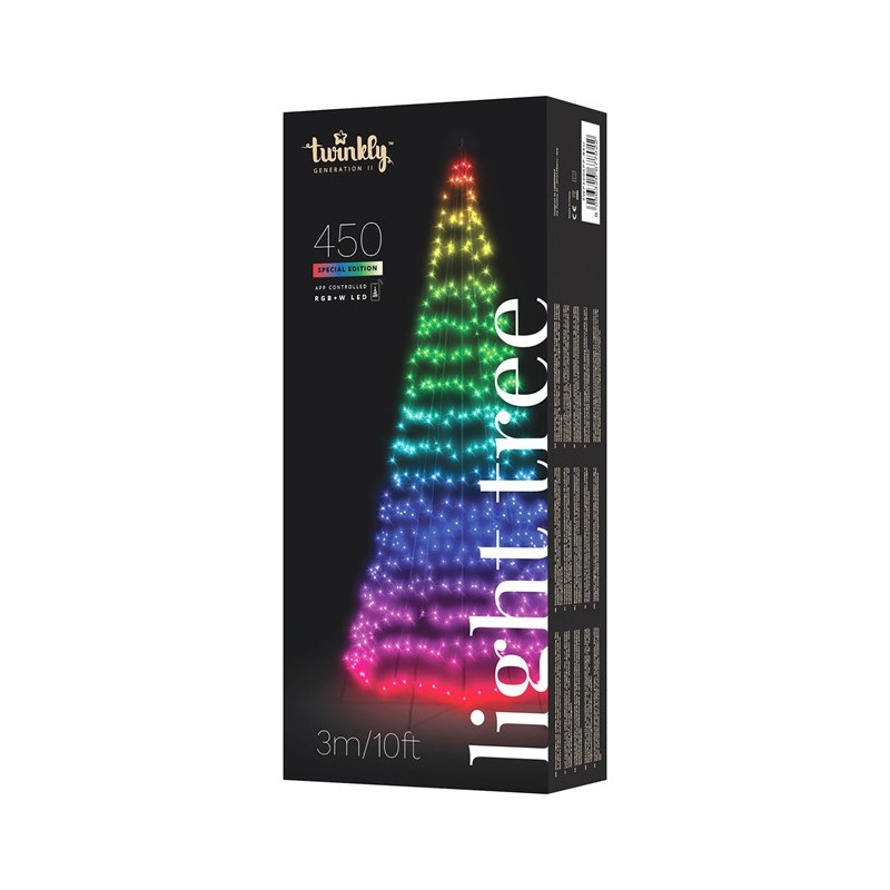 Twinkly LIGHT TREE Árbol de Navidad Inteligente 3m 450 Led RGBW BT + WiFi con poste