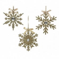 Hanging Gold Snowflakes. Single piece