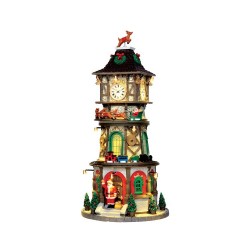 Christmas Clock Tower With 4.5V Adaptor Cod. 45735