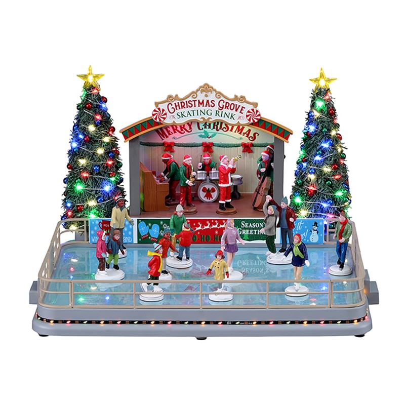 Christmas Grove Skating Rink with 4.5V Adapter Ref. 14870