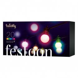 Twinkly FESTOON Party Lights 10 m 20 Led Bulbs RGB BT + WiFi