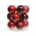 Bolas navideñas colgantes de cristal 6 cm Rojo. 15 de septiembre