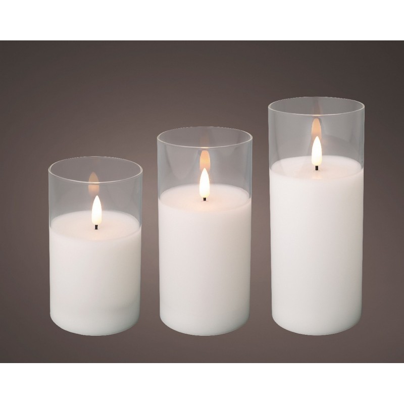 Set 3 velas con LED 17,5 cm Set 3 velas con LED 17,5 cm
