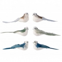 Pájaro con plumas 11 cm. Única pieza