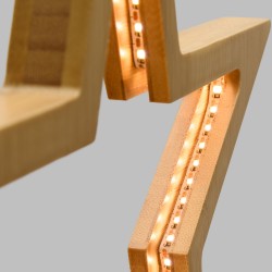 Stella con Base H37cm DLW Strip SMD LED SuperBright BIANCO CALDO