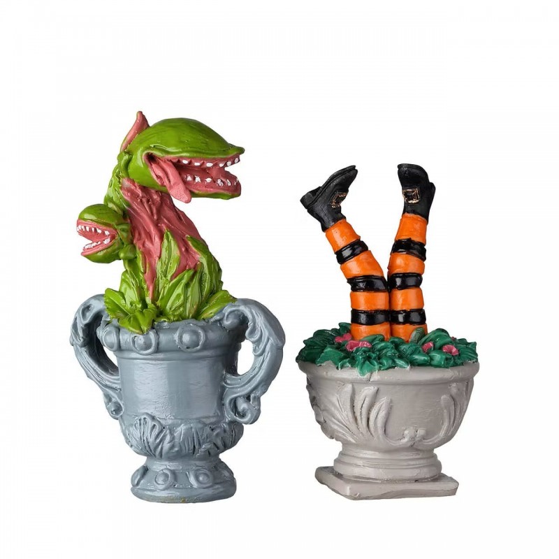 Spooky Planter Urns Set Of 2 Cod. 24946 Spooky Planter Urns Set Of 2 Cod. 24946