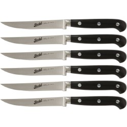 Berkel Adhoc Set de 6 cuchillos para bistec Negro Hoja dentada