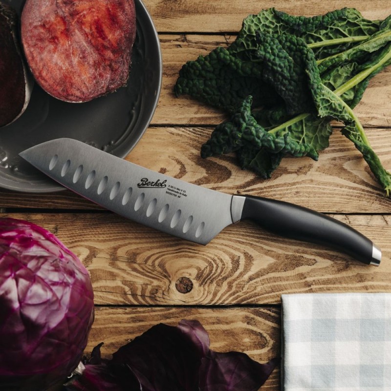 Cuchillo Berkel Teknica Santoku 17 cm Negro