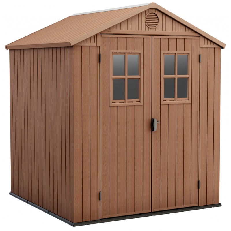 Keter Darwin 6x8 Evotech Green Abri De Jardin En Résine, 190x244x221h