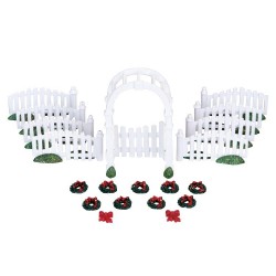 Plastic Arbor & Picket Fences With Decorations Set of 20 Cod. 4233