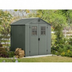 Keter DARWIN 6x6 Green Resin Garden Shed with Front Windows