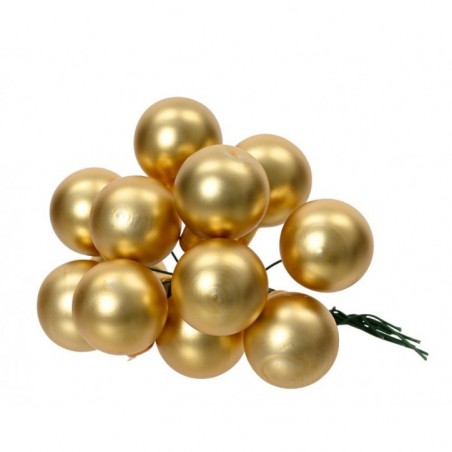 Montón de bolas de cristal de color dorado