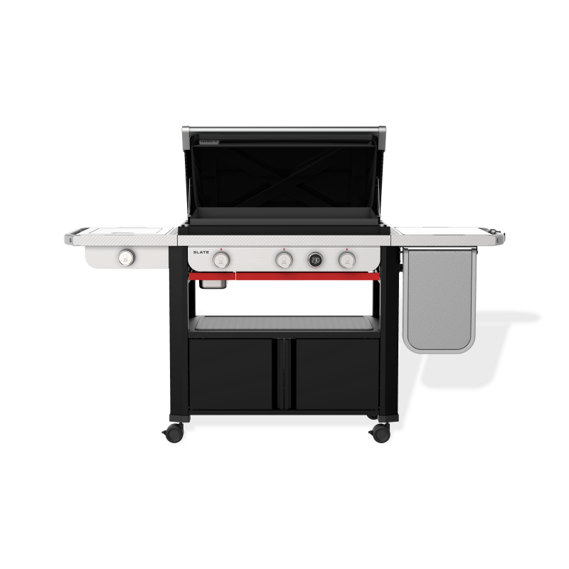 Plancha Weber Gas Slate GPSB 76 cm Placa premium con quemador lateral negro Cód. 1500247