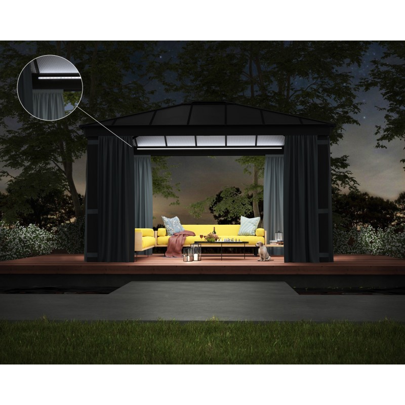 Tira difusora del sistema de iluminación LED Canopia con controlador de atenuación remoto