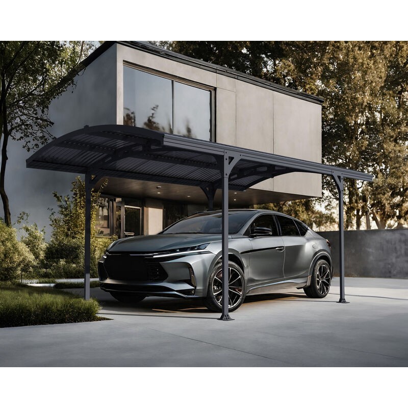 Canopia Cochera Atlas en Aluminio 3 X 5 m