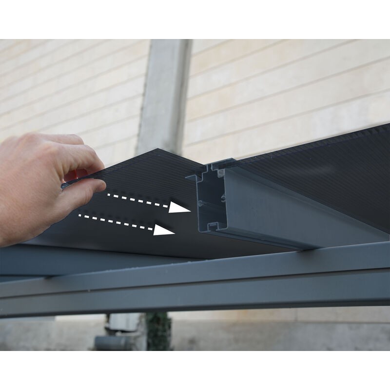 Canopia Cochera Verona en Aluminio 3 X 5 m