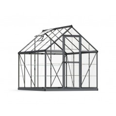 Canopia Invernadero de Jardín Harmony Transparente de Policarbonato 247X185X208 cm Gris