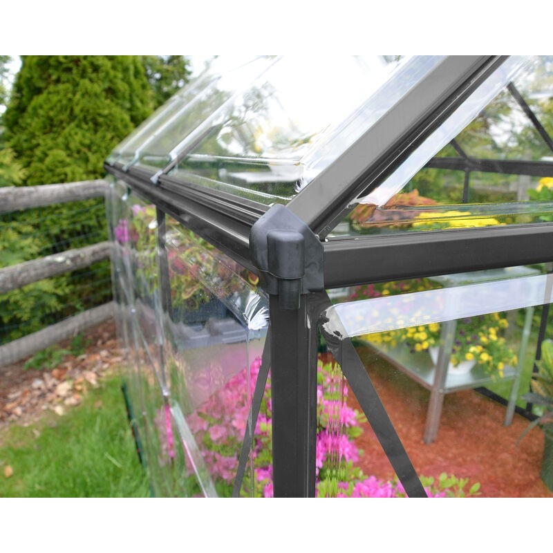 Canopia Harmony Transparent Garden Greenhouse in Polycarbonate 247X185X208 cm Gray