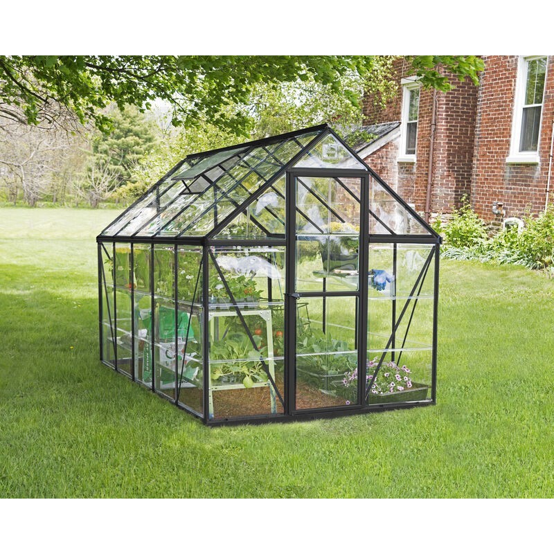 Canopia Invernadero de Jardín Harmony Transparente de Policarbonato 306X185X208 cm Gris
