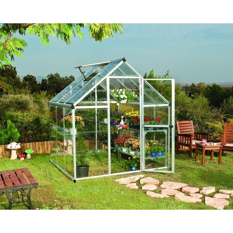 Canopia Invernadero de Jardín Harmony Transparente de Policarbonato 186X185X208 cm Plata