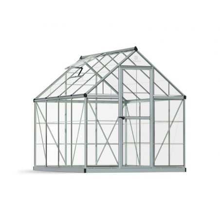Canopia Invernadero de Jardín Harmony Transparente de Policarbonato 247X185X208 cm Plata
