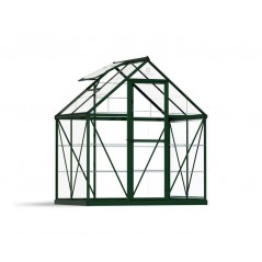 Canopia Invernadero de Jardín Harmony Transparente de Policarbonato 126X185X208 cm Verde
