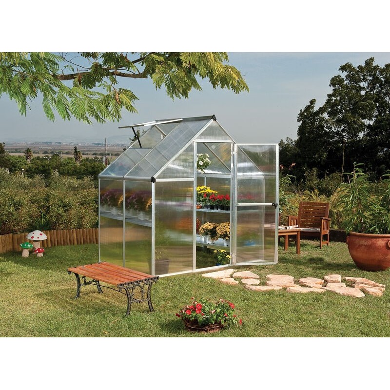 Canopia Mythos Double Layer Garden Greenhouse in Polycarbonate 126X185X208 cm Silver