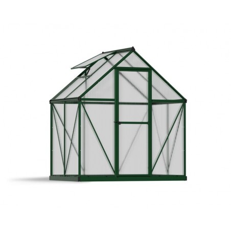 Canopia Invernadero de Jardín Mythos Doble Capa de Policarbonato 126X185X208 cm Verde