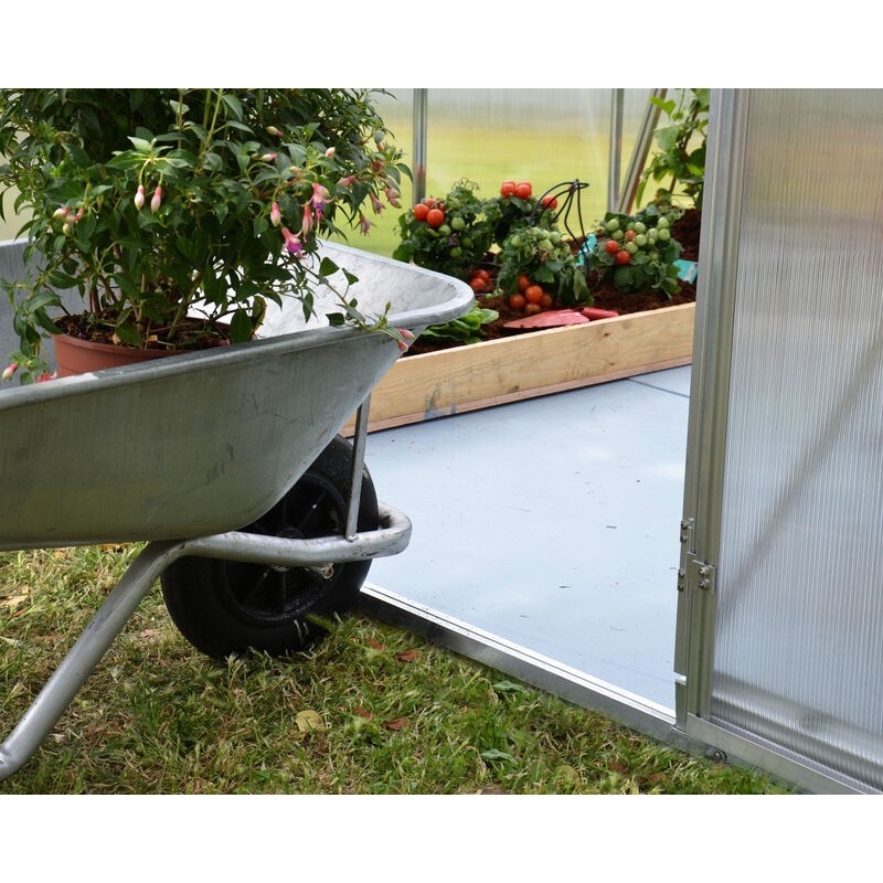 Canopia Invernadero de jardín híbrido Balance de policarbonato 247X244x229 cm Plata