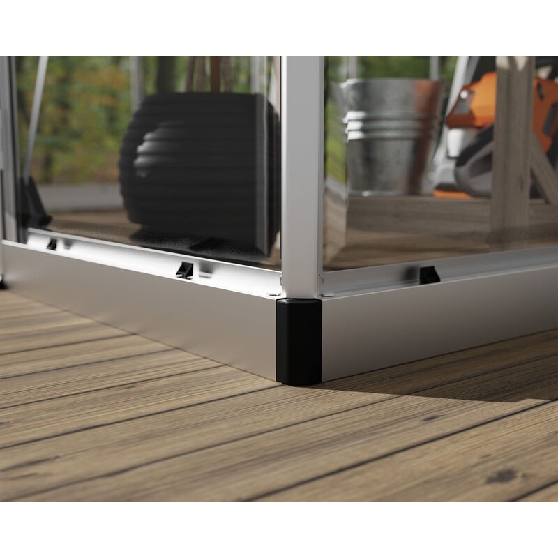 Canopia Invernadero de jardín híbrido Balance de policarbonato 247X244x229 cm Plata