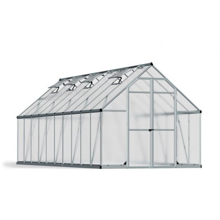 Canopia Essence Double Layer Garden Greenhouse in Polycarbonate 607X244X229 cm Silver