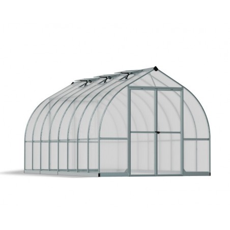 Canopia Beautiful Double Layer Garden Greenhouse in Polycarbonate 490X244X219 cm Silver
