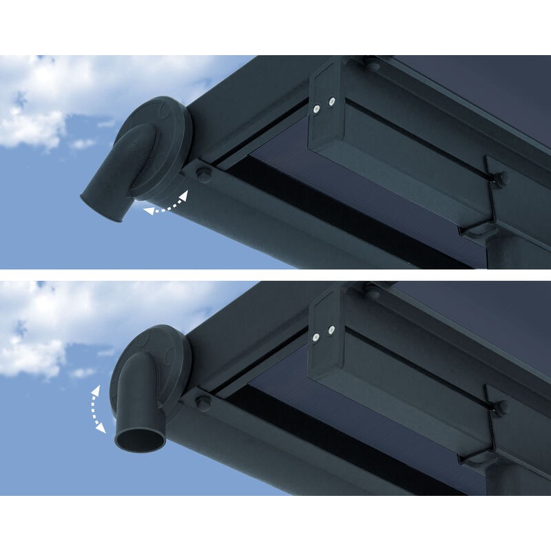 Canopia Pérgola Adosada Capri de Aluminio 3X7,4 m Gris