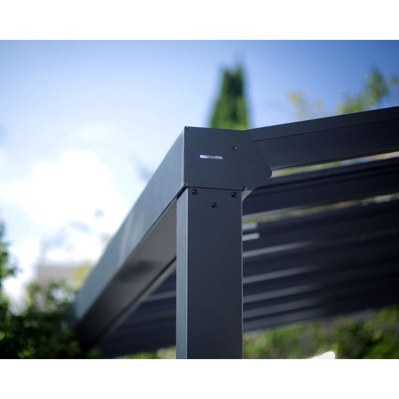 Canopia Pérgola Inclinada Stockholm Premium de Aluminio 3,4X6,6 m Transparente
